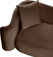 Destin 91" Velvet Upholstered Upholstered Sofa in Brown - 44052Brown-S