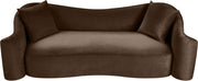 Destin 91" Velvet Upholstered Upholstered Sofa in Brown - 44052Brown-S