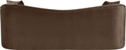 Destin 91" Velvet Upholstered Upholstered Sofa in Brown - 44052Brown-S