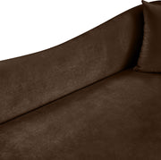 Destin 91" Velvet Upholstered Upholstered Sofa in Brown - 44052Brown-S