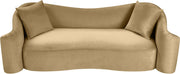 Destin 91" Velvet Upholstered Upholstered Sofa in Camel - 44052Camel-S