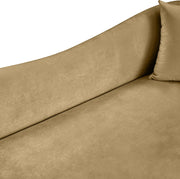Destin 91" Velvet Upholstered Upholstered Sofa in Camel - 44052Camel-S