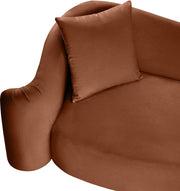 Destin 91" Velvet Upholstered Upholstered Sofa in Cognac - 44052Cognac-S