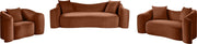Destin 91" Velvet Upholstered Upholstered Sofa in Cognac - 44052Cognac-S