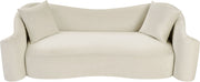 Destin 91" Velvet Upholstered Upholstered Sofa in Cream - 44052Cream-S