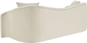 Destin 91" Velvet Upholstered Upholstered Sofa in Cream - 44052Cream-S