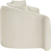 Destin 91" Velvet Upholstered Upholstered Sofa in Cream - 44052Cream-S