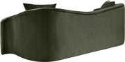 Destin 91" Velvet Upholstered Upholstered Sofa in Green - 44052Green-S