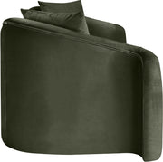 Destin 91" Velvet Upholstered Upholstered Sofa in Green - 44052Green-S