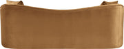 Destin 91" Velvet Upholstered Upholstered Sofa in Saddle - 44052Saddle-S
