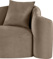 Destin 91" Velvet Upholstered Upholstered Sofa in Taupe - 44052Taupe-S