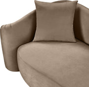 Destin 91" Velvet Upholstered Upholstered Sofa in Taupe - 44052Taupe-S