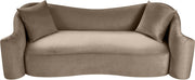 Destin 91" Velvet Upholstered Upholstered Sofa in Taupe - 44052Taupe-S