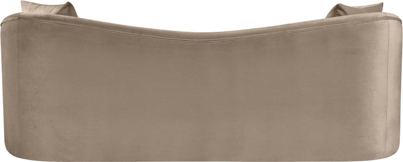 Destin 91" Velvet Upholstered Upholstered Sofa in Taupe - 44052Taupe-S