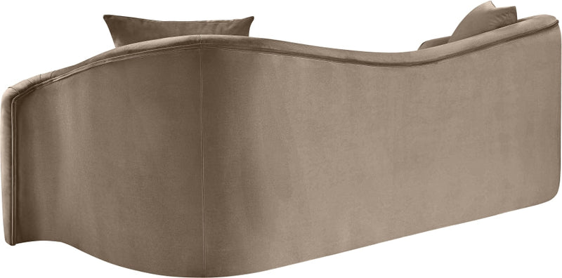 Destin 91" Velvet Upholstered Upholstered Sofa in Taupe - 44052Taupe-S