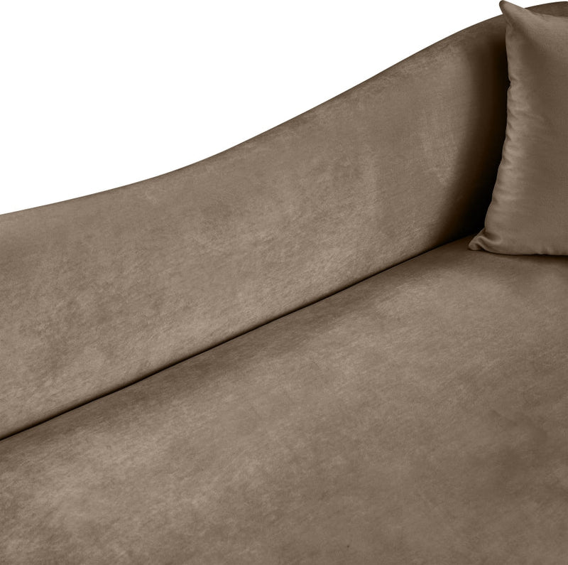 Destin 91" Velvet Upholstered Upholstered Sofa in Taupe - 44052Taupe-S