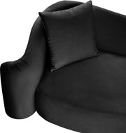 Destin Velvet Upholstered Accent Chair in Black - 44052Black-C