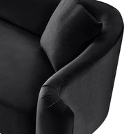 Destin Velvet Upholstered Accent Chair in Black - 44052Black-C