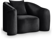 Destin Velvet Upholstered Accent Chair in Black - 44052Black-C