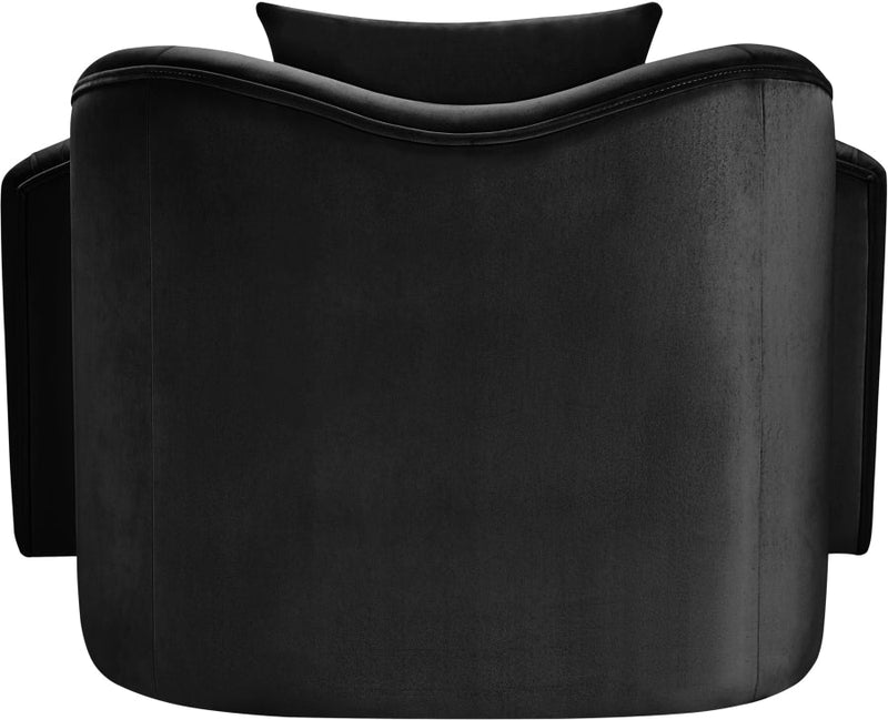 Destin Velvet Upholstered Accent Chair in Black - 44052Black-C