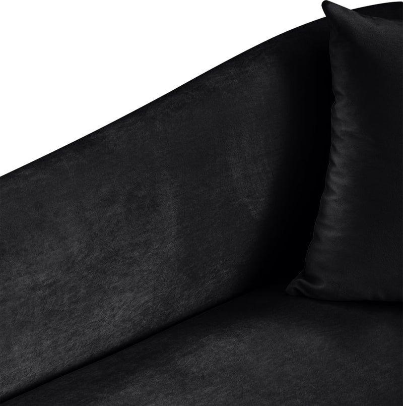 Destin Velvet Upholstered Accent Chair in Black - 44052Black-C
