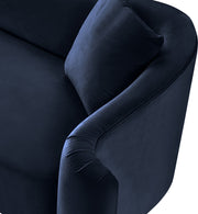 Destin Velvet Upholstered Accent Chair in Blue - 44052Navy-C