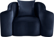 Destin Velvet Upholstered Accent Chair in Blue - 44052Navy-C