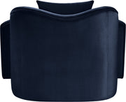 Destin Velvet Upholstered Accent Chair in Blue - 44052Navy-C