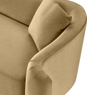Destin Velvet Upholstered Accent Chair in Camel - 44052Camel-C