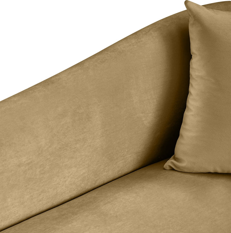 Destin Velvet Upholstered Accent Chair in Camel - 44052Camel-C