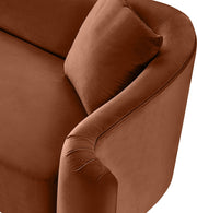 Destin Velvet Upholstered Accent Chair in Cognac - 44052Cognac-C