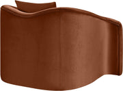 Destin Velvet Upholstered Accent Chair in Cognac - 44052Cognac-C
