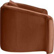 Destin Velvet Upholstered Accent Chair in Cognac - 44052Cognac-C