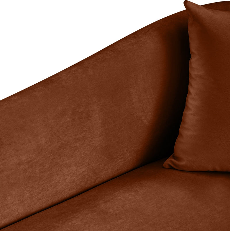 Destin Velvet Upholstered Accent Chair in Cognac - 44052Cognac-C