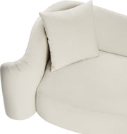 Destin Velvet Upholstered Accent Chair in Cream - 44052Cream-C