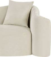 Destin Velvet Upholstered Accent Chair in Cream - 44052Cream-C