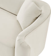Destin Velvet Upholstered Accent Chair in Cream - 44052Cream-C