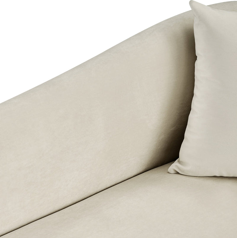 Destin Velvet Upholstered Accent Chair in Cream - 44052Cream-C
