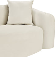 Destin Velvet Upholstered Accent Chair in Cream - 44052Cream-C