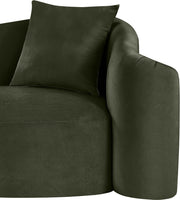 Destin Velvet Upholstered Accent Chair in Green - 44052Green-C