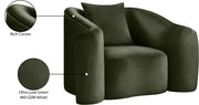 Destin Velvet Upholstered Accent Chair in Green - 44052Green-C