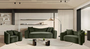 Destin Velvet Upholstered Accent Chair in Green - 44052Green-C