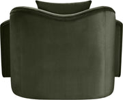 Destin Velvet Upholstered Accent Chair in Green - 44052Green-C