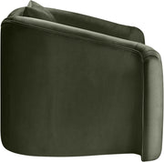 Destin Velvet Upholstered Accent Chair in Green - 44052Green-C