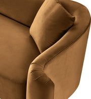 Destin Velvet Upholstered Accent Chair in Saddle - 44052Saddle-C