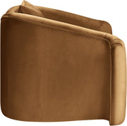 Destin Velvet Upholstered Accent Chair in Saddle - 44052Saddle-C