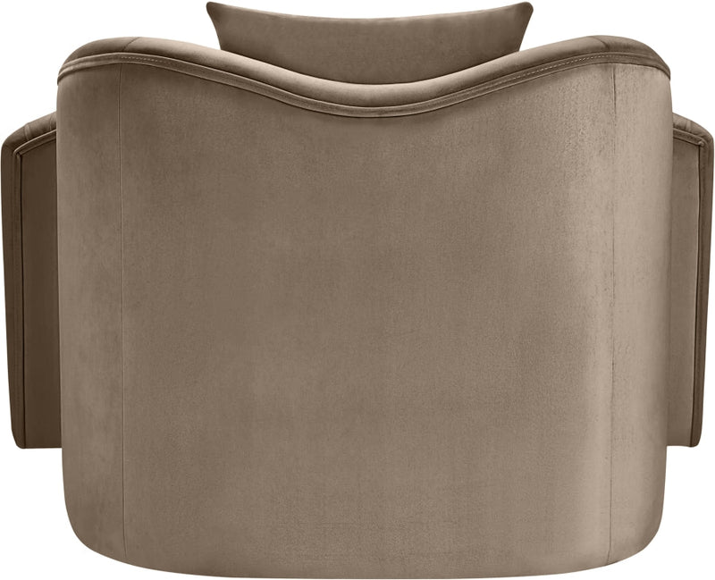 Destin Velvet Upholstered Accent Chair in Taupe - 44052Taupe-C