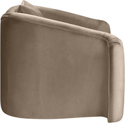 Destin Velvet Upholstered Accent Chair in Taupe - 44052Taupe-C
