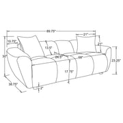 Destino 3-piece Chenille Splayed Arm Sofa Set Greige - 509301-S3