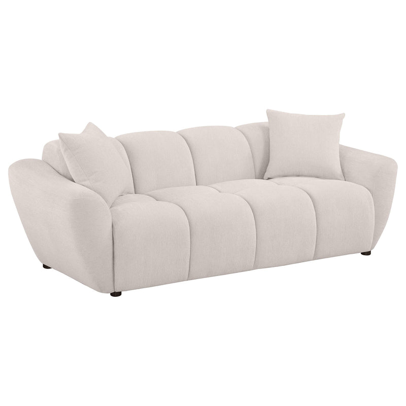 Destino 3-piece Chenille Splayed Arm Sofa Set Greige - 509301-S3